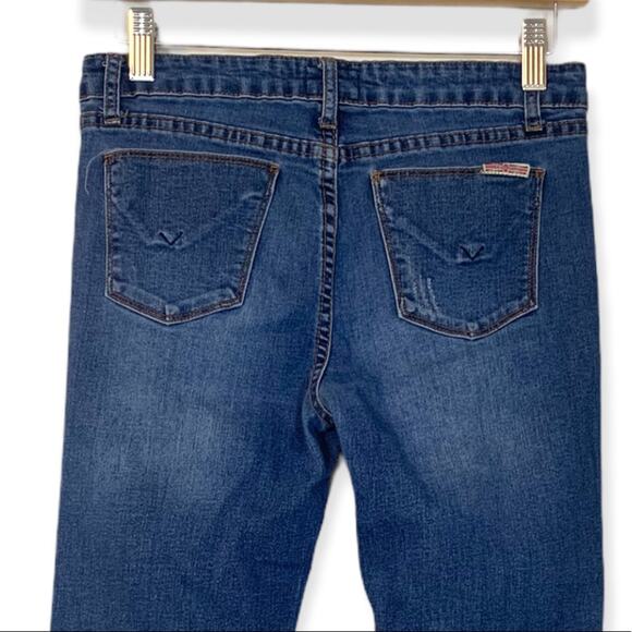 Hudson Jeans Distressed Straight Leg Mid Rise Girls Jeans Medium Blue Size 14 - Picture 4 of 9